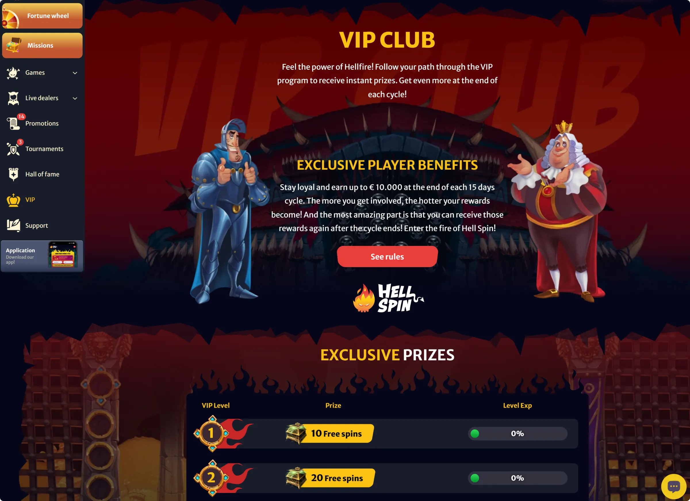 HellSpin VIP-programm